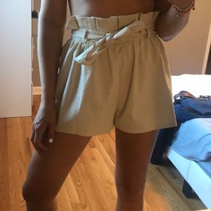 High waisted nude shorts